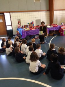 Reading my book, God Gave You a Power! to young children.